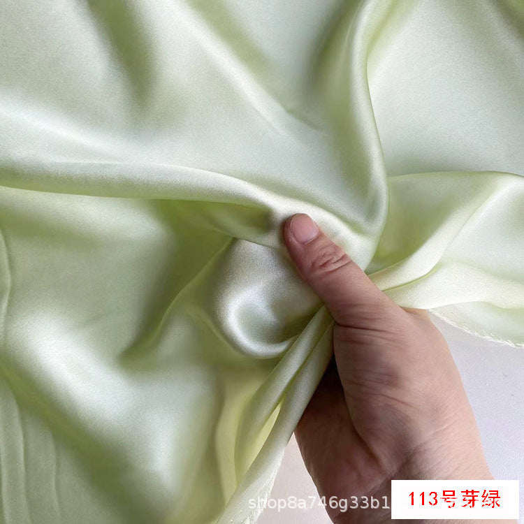 FREEDOMBEAUTY | 114 m width 16 mmi silk plain crepe satin clothing fabric 100 mulberry silk dress hair band eye mask fabric multi-color