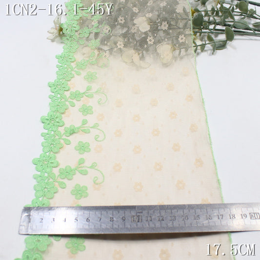 【1Pack】-Freedombeauty | Sweet and fresh three-dimensional hollow small floral lace mesh embroidery lace 18.5cm clothing skirt accessories