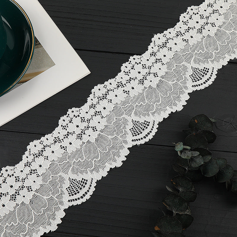 FREEDOMBEAUTY | [stretch] 8cm white lace lace accessories elastic nylon lace edge, Lolita's small fresh lace accessories