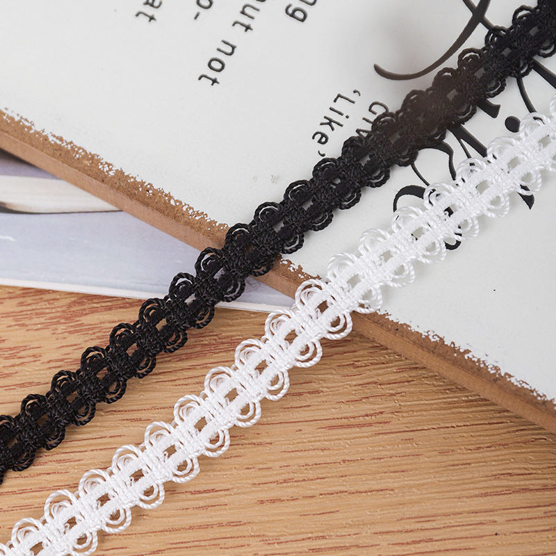FREEDOMBEAUTY | Manufacturer supplies 1.3cm knitted white and black double bud belt, micro-elastic rope belt, clothing decorative elastic belt