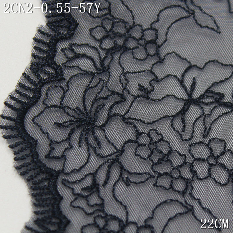 FREEDOMBEAUTY | [1Pack] Multi-color mesh embroidery lace exquisite flower embroidery lace 22.5cm clothing underwear lace accessories