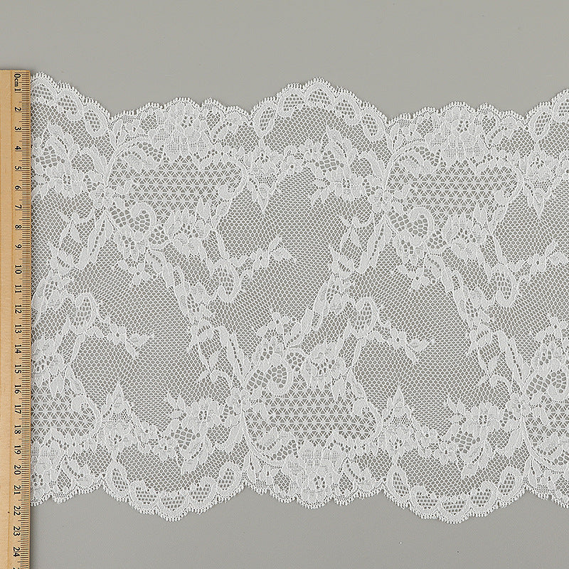 FREEDOMBEAUTY | [stretch] White bilateral lace, nylon elastic lace, clothing skirt lace accessories, spot