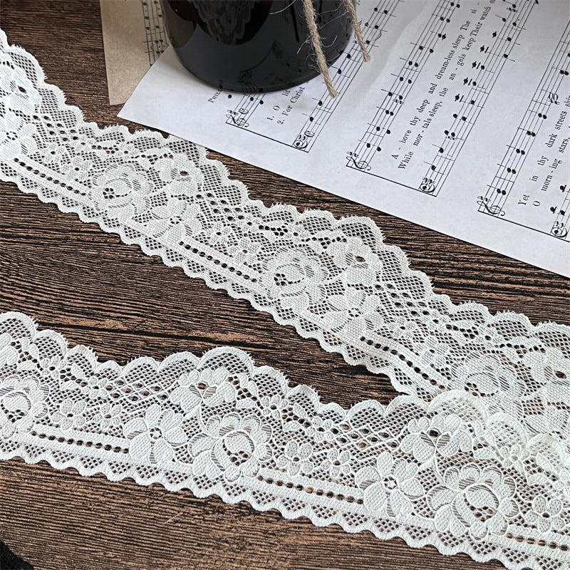 FREEDOMBEAUTY | Factory direct sales, spot quick hair French elegant hollow 5CM elastic lace accessories, handmade DIY jewelry