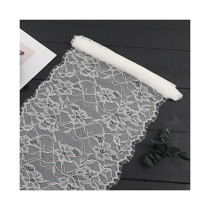 FREEDOMBEAUTY | [no- stretch] Non-elastic eyelash lace, nylon warp knitted lace, home textile clothing exquisite lace accessories in stock