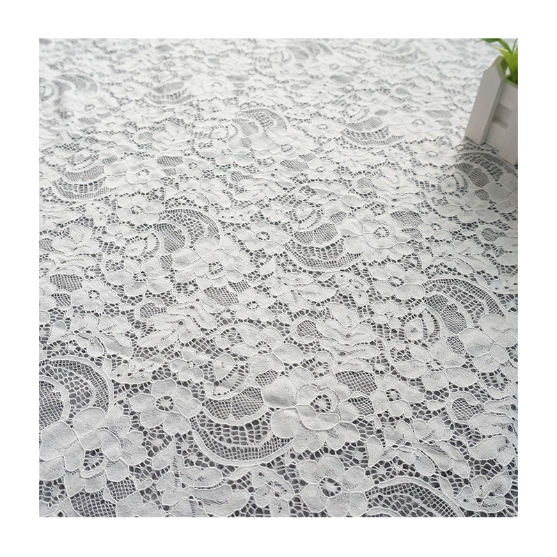 FREEDOMBEAUTY | 63cm warp knitted strand lace lace, bone thread women's wedding dress material lace