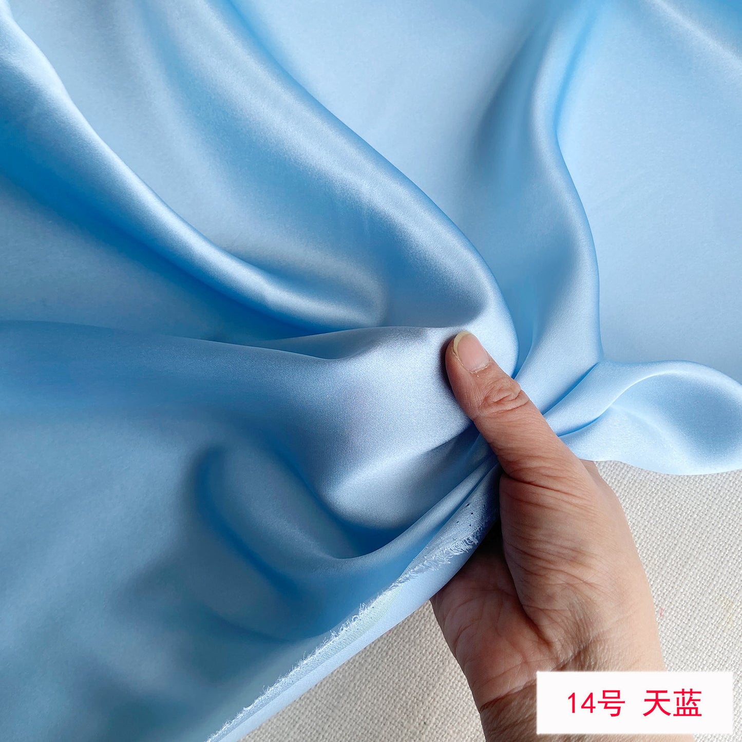 FREEDOMBEAUTY | 114 m width 16 mmi silk plain crepe satin clothing fabric 100 mulberry silk dress hair band eye mask fabric multi-color
