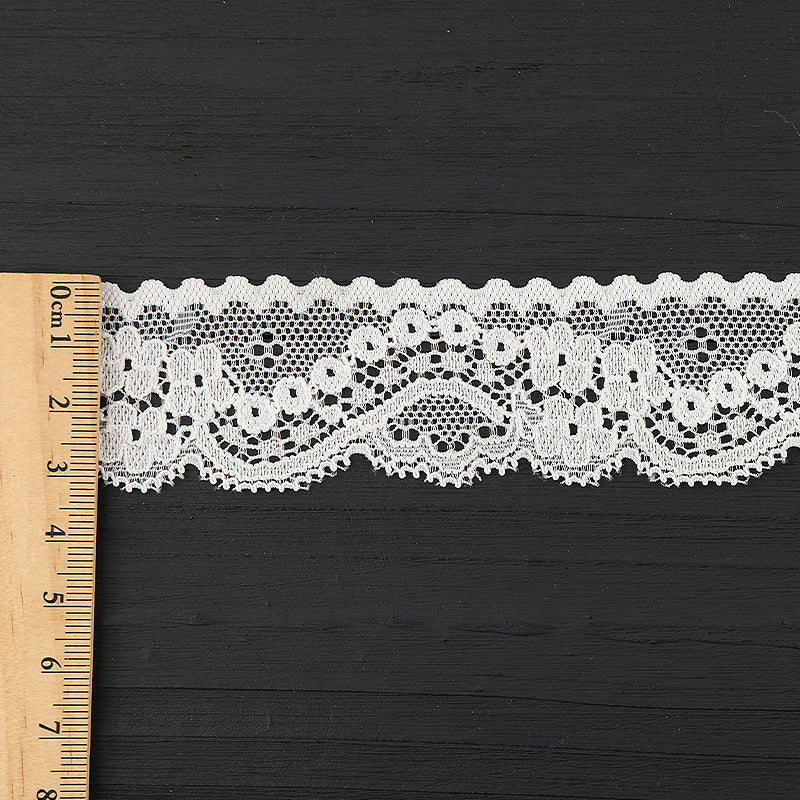 FREEDOMBEAUTY | [stretch] 3cm white lace edge, classic elastic lace edge, neckline cuffs lace accessories, in stock