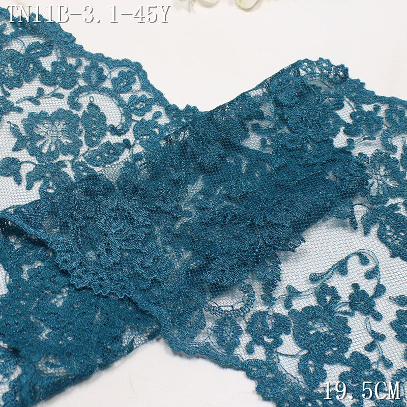 FREEDOMBEAUTY | [1Pack] Retro light mesh yarn bilateral flower embroidery lace 24cm clothing cheongsam home soft decoration lace accessories