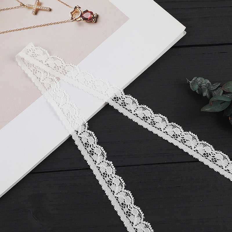 FREEDOMBEAUTY | [stretch] 6cm white lace lace, unilateral elastic lace edge, nylon silk small fresh lace lace accessories, spot