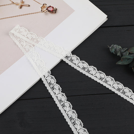 FREEDOMBEAUTY | [stretch] 6cm white lace lace, unilateral elastic lace edge, nylon silk small fresh lace lace accessories, spot