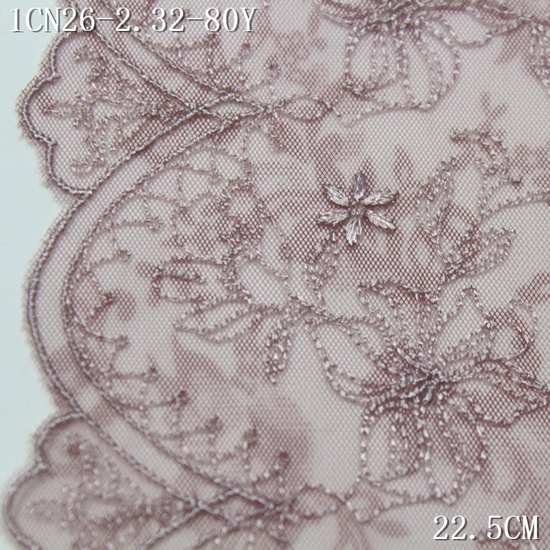 FREEDOMBEAUTY | [1Pack] Three-color printing mesh yarn embroidery lace classical pattern 23cm Hanfu ancient clothing fabric lace accessories DIY