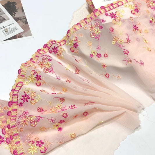FREEDOMBEAUTY | Spot Macaron Chiffon Embroidery Lace Accessories Decorative Fabric Design DIY Apparel