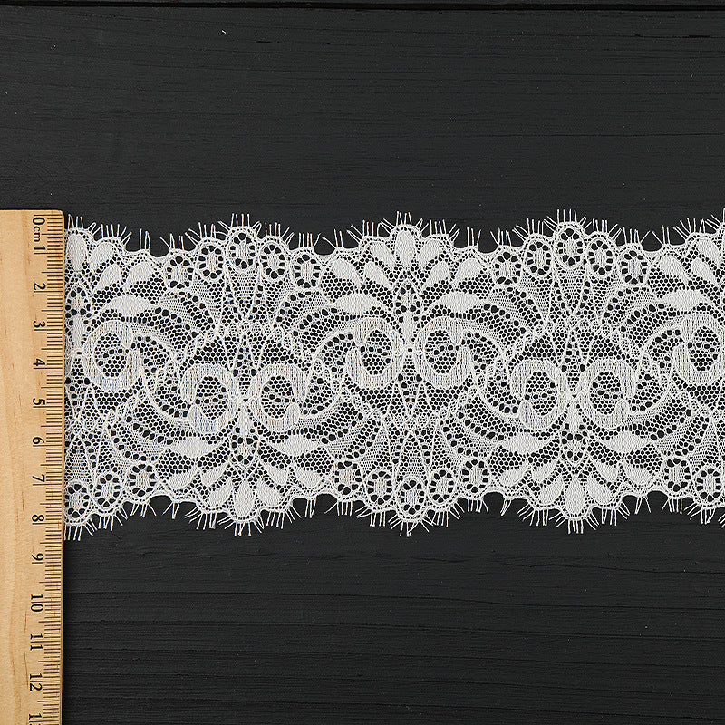 FREEDOMBEAUTY | [stretch] 8cm white lace lace accessories elastic nylon lace edge, Lolita's small fresh lace accessories