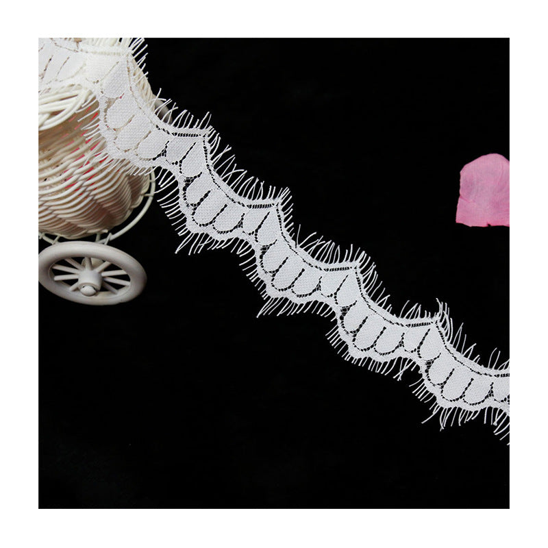 FREEDOMBEAUTY | Factory direct sales, spot 4.5cm wavy lace, eyelash lace, leather pants skirt accessories lace