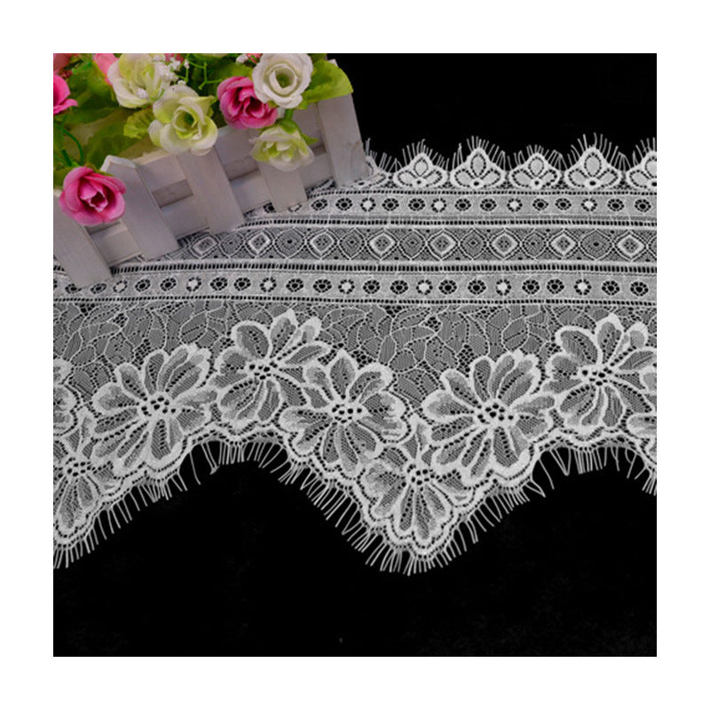 FREEDOMBEAUTY | New 23cm skirt non-elastic lace, hair accessories and underwear commonly used lace, eyelash warp lace