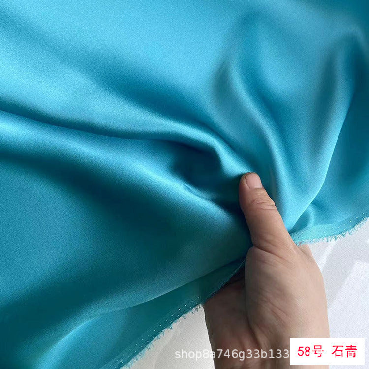 FREEDOMBEAUTY | 114 m width 16 mmi silk plain crepe satin clothing fabric 100 mulberry silk dress hair band eye mask fabric multi-color