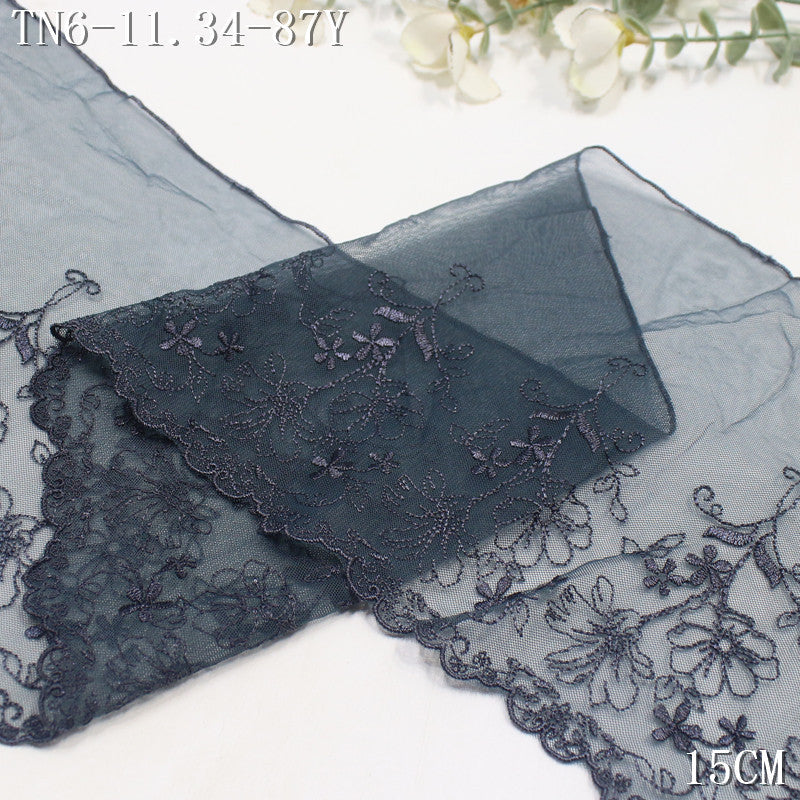 FREEDOMBEAUTY | [1Pack] Multi-color light mesh embroidery lace fresh and exquisite small flower cluster 20.5cm Mori clothing lace accessories