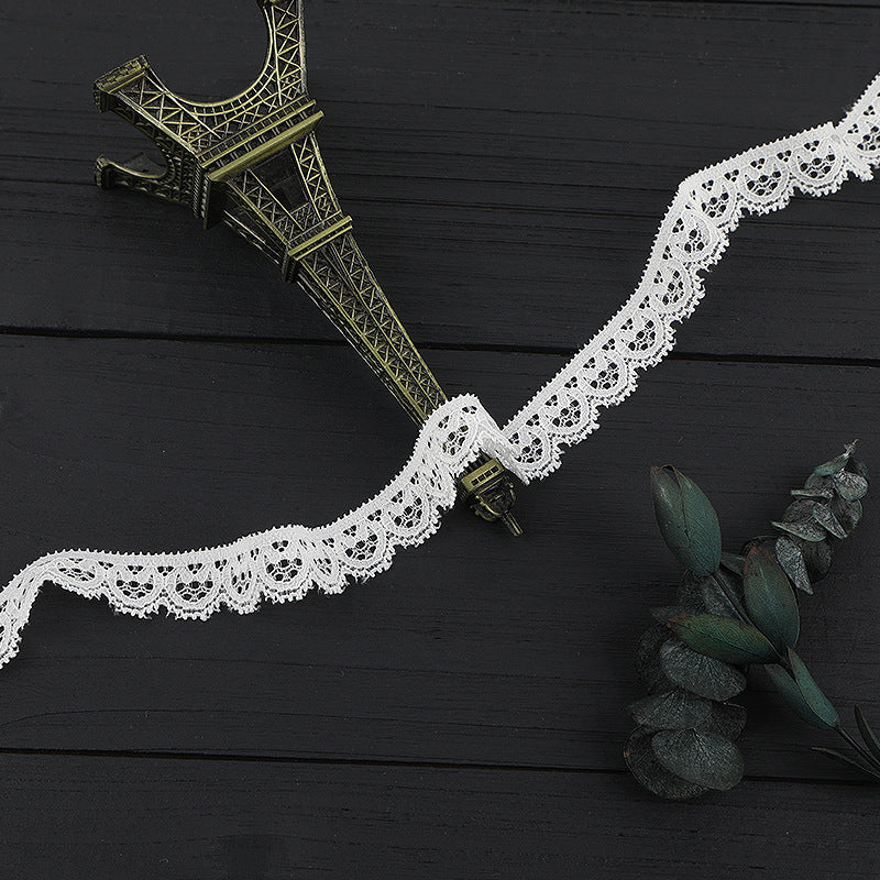 FREEDOMBEAUTY | [stretch] 1.5cm lace, warp knitted elastic lace small barcode, Lolita neckline cuffs lace accessories