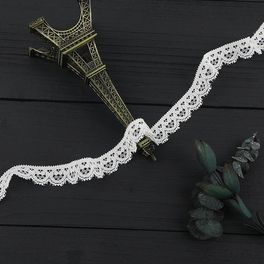 FREEDOMBEAUTY | [stretch] 1.5cm lace, warp knitted elastic lace small barcode, Lolita neckline cuffs lace accessories