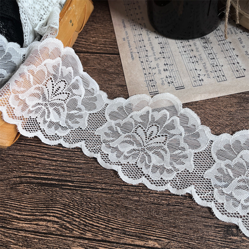 FREEDOMBEAUTY | Factory direct sales, spot fast hair French single flower hollow 9CM eyelash lace accessories DIY handmade