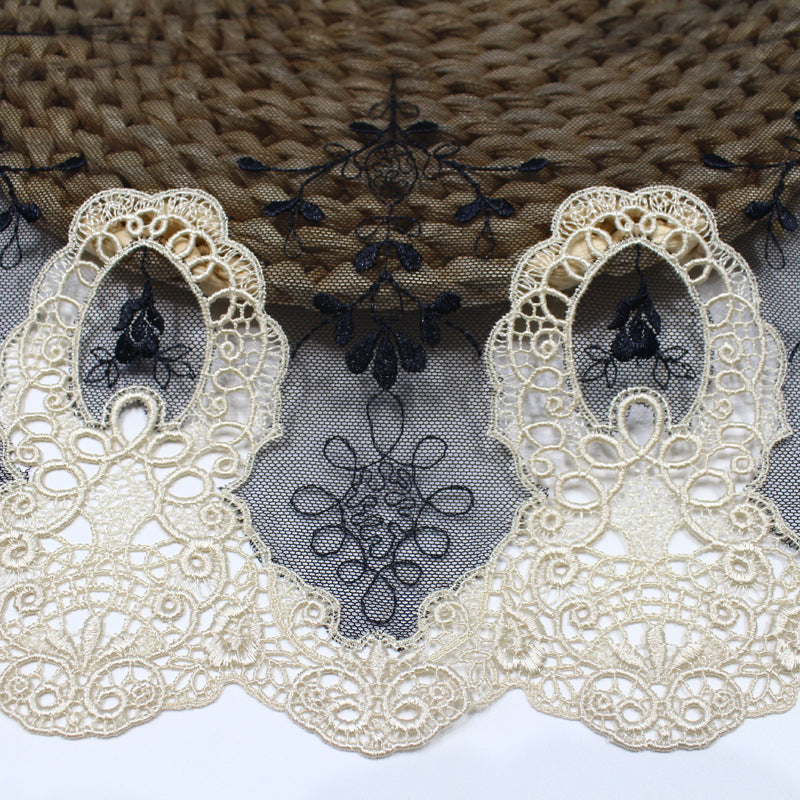 FREEDOMBEAUTY |  retro mirror flower water moon wind exquisite water-soluble embroidery lace, high-end clothing dressing lace accessories