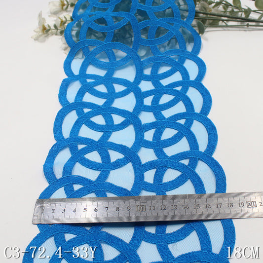 FREEDOMBEAUTY | Three-color mesh embroidery lace fashion staggered ring 18cm fashion underwear lace accessories