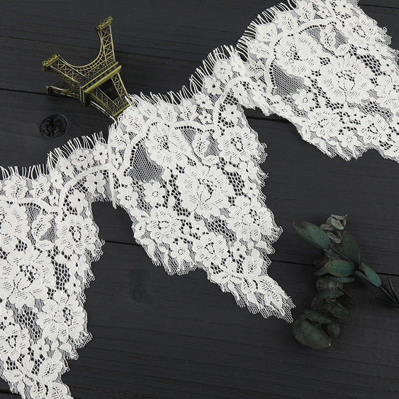 FREEDOMBEAUTY | [no- stretch] New laser lace lace, unilateral eyelash lace edge, home textile Lolita new lace accessories
