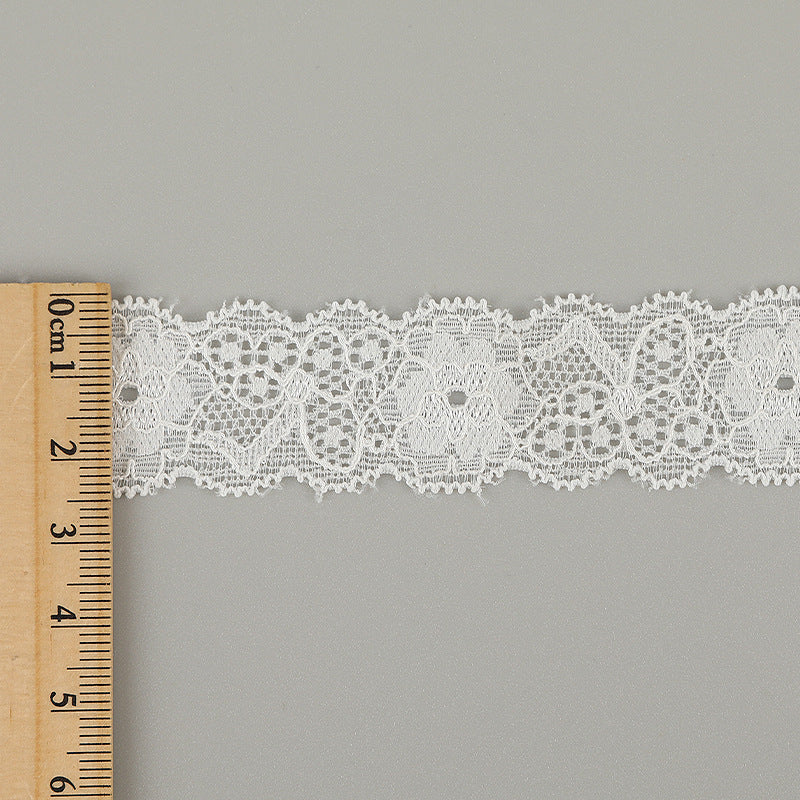 FREEDOMBEAUTY | [stretch] 2.5cm lace small lace, wavy elastic lace edge, neckline cuffs fashion lace accessories