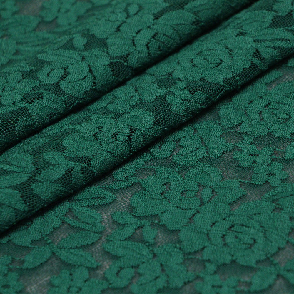 FREEDOMBEAUTY | 150cm Stretch lace fabric brocade ammonia elastic lace fabric rose dress fabric lace lace clothing accessories