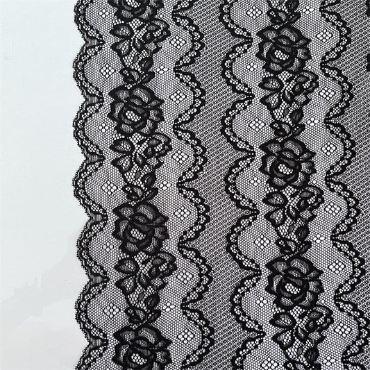 FREEDOMBEAUTY | New Hollow Elastic Rose Spot Underwear Homewear Wedding Dress Fabric, Handmade Nylon Lace Fabric
