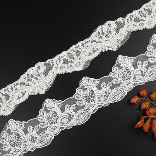 FREEDOMBEAUTY | New water-soluble polyester lace, pure flower embroidery lace, fashion clothing home textile water-soluble lace accessories are in stock