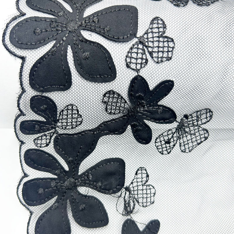 FREEDOMBEAUTY | Factory spot sticker laser underwear bra black mesh embroidery lace clothing home textile lace accessories