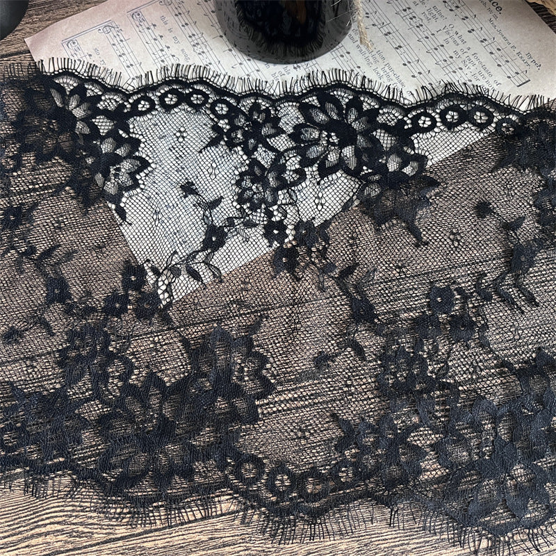 FREEDOMBEAUTY | Factory direct sales, spot French retro 24CM eyelash lace accessories background cloth retro decoration DIY handmade
