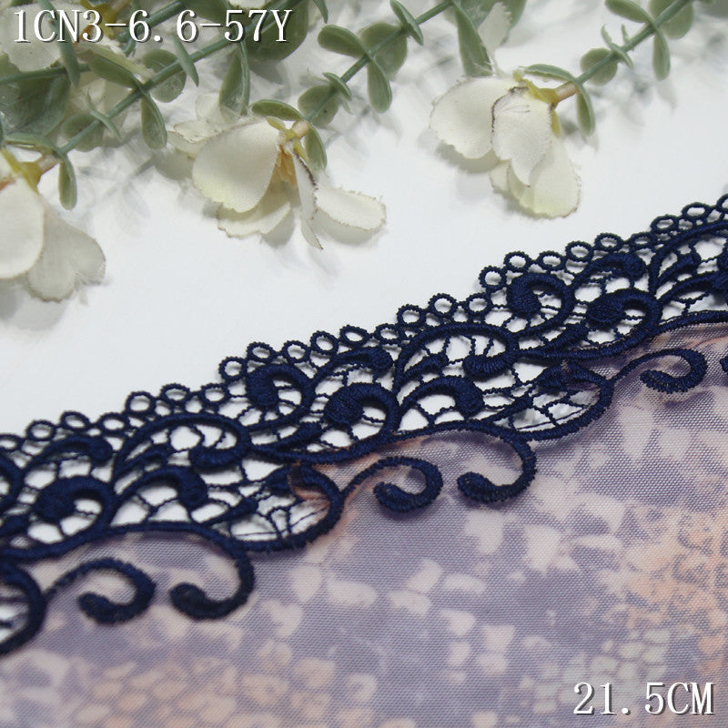 FREEDOMBEAUTY | [1Pack] Snake texture printing mesh yarn water-soluble embroidery lace 21.5cm clothing dressing lace accessories