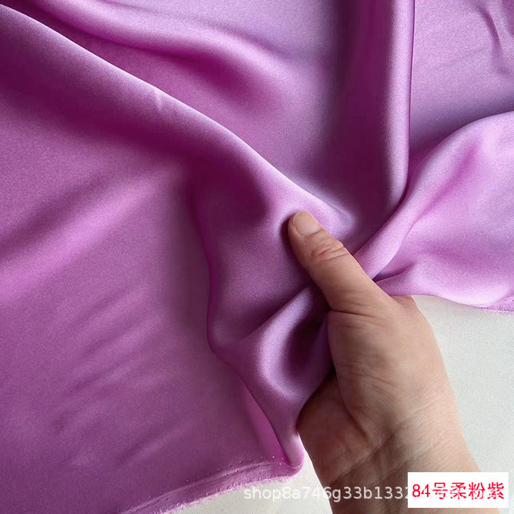 FREEDOMBEAUTY | 114 m width 16 mmi silk plain crepe satin clothing fabric 100 mulberry silk dress hair band eye mask fabric multi-color