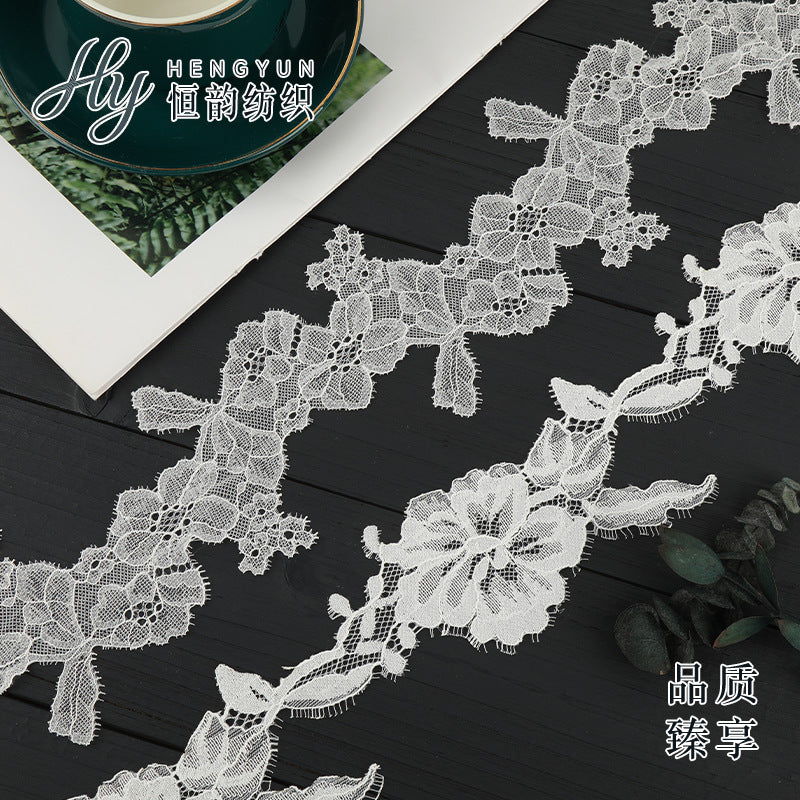 FREEDOMBEAUTY | [laser-cut lace] Pure flower lace, nylon non-elastic lace, Lolita children's clothing exquisite lace accessories