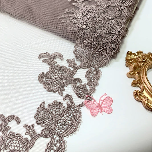 FREEDOMBEAUTY | Spot bilateral light brown water-soluble splicing mesh lace lace accessories decorative design DIY