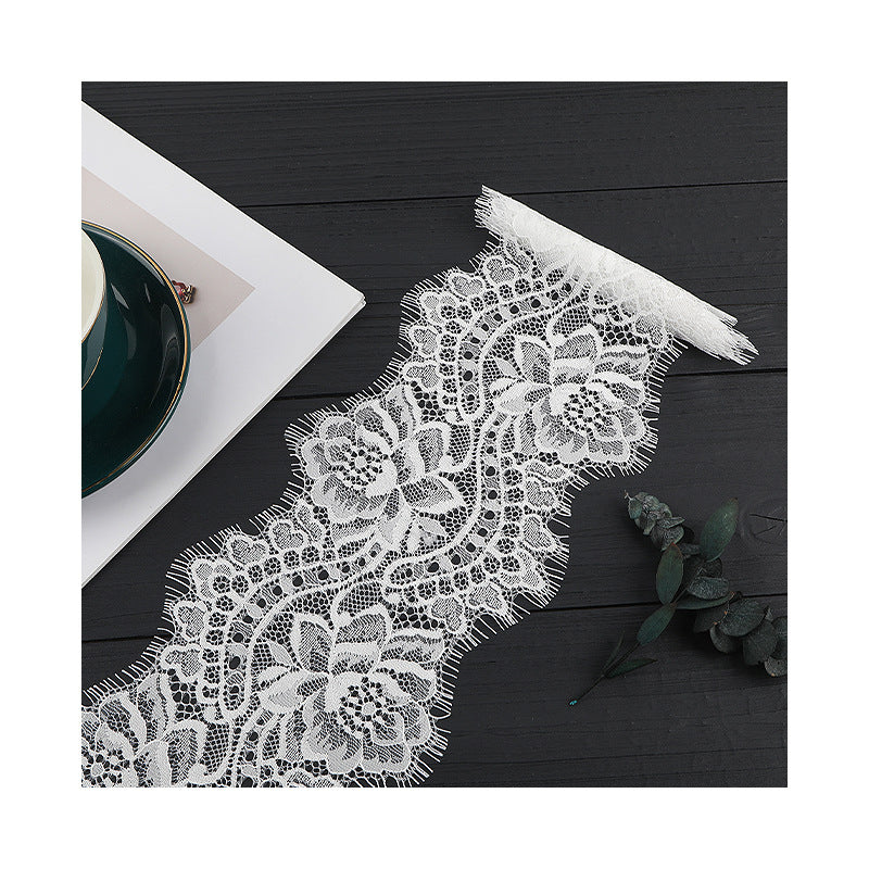 FREEDOMBEAUTY | [no- stretch] nylon silk lace, non-elastic eyelash lace, dress underwear fashion lace accessories in stock