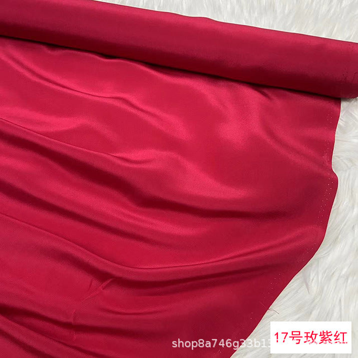 FREEDOMBEAUTY | 16 mmi solid color silk crepe fabric, matte mulberry silk crepe shirt dress lined with silk fabric