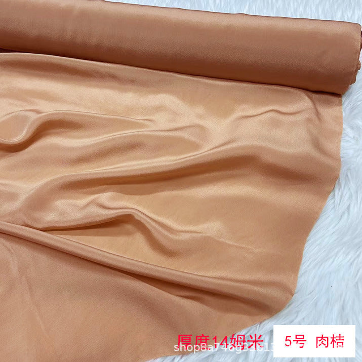 FREEDOMBEAUTY | 16 mmi solid color silk crepe fabric, matte mulberry silk crepe shirt dress lined with silk fabric
