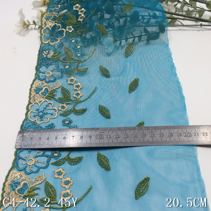 FREEDOMBEAUTY | Fresh and elegant flower soft mesh embroidery lace, garden clothing handmade lace accessories