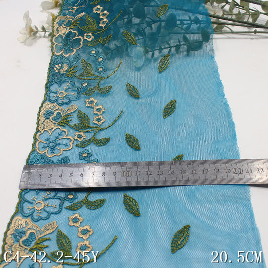 FREEDOMBEAUTY | Fresh and elegant flower soft mesh embroidery lace, garden clothing handmade lace accessories