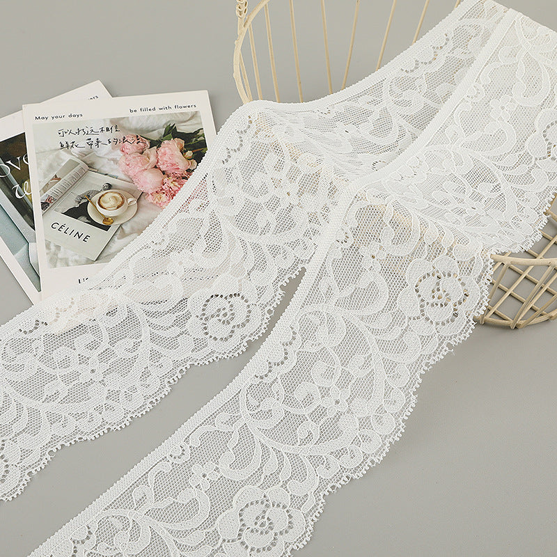 FREEDOMBEAUTY | [no- stretch] 8cm lace lace, nylon silk hollow lace accessories, home textile clothing small fresh lace edge, factory spot