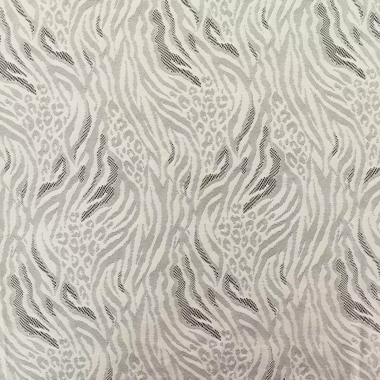 FREEDOMBEAUTY | 130cm elastic animal leopard print zebra pattern lace fabric, classic European and American fashion base, European and American style spot lace