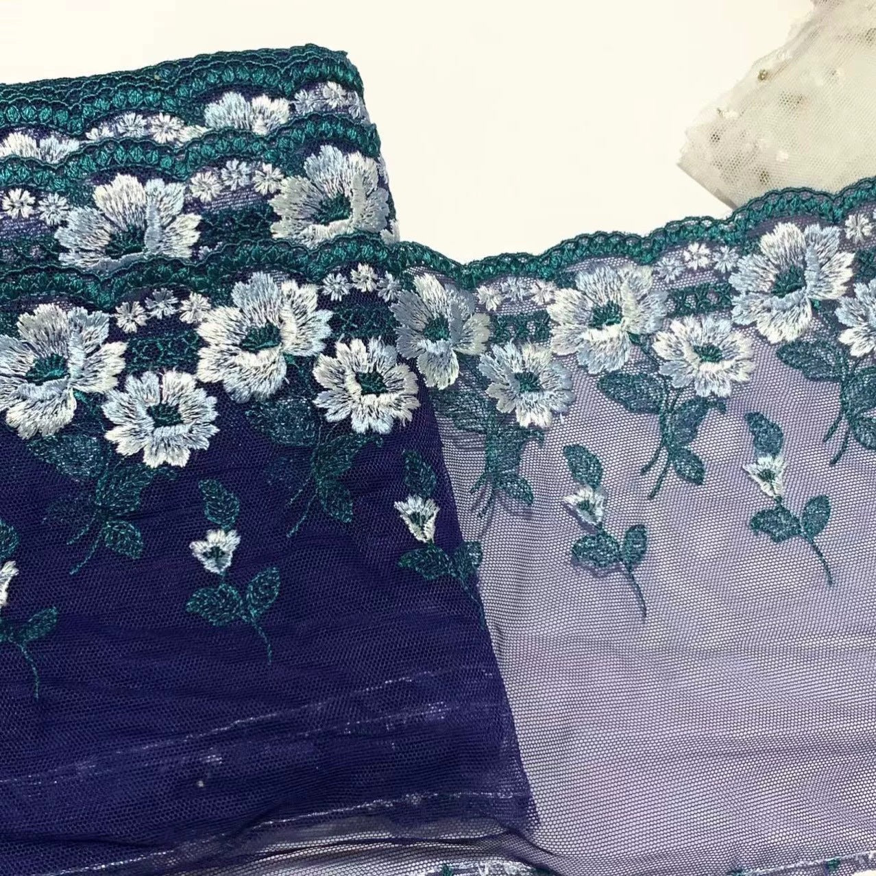 FREEDOMBEAUTY | Spot court style embroidery mesh lace accessories decorative fabric design DIY clothing