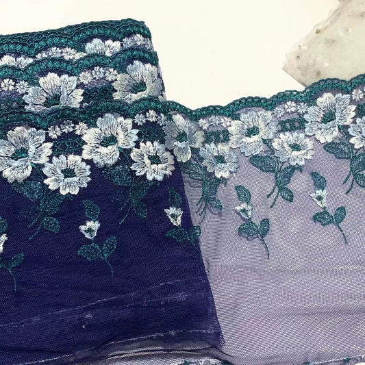 FREEDOMBEAUTY | Spot court style embroidery mesh lace accessories decorative fabric design DIY clothing