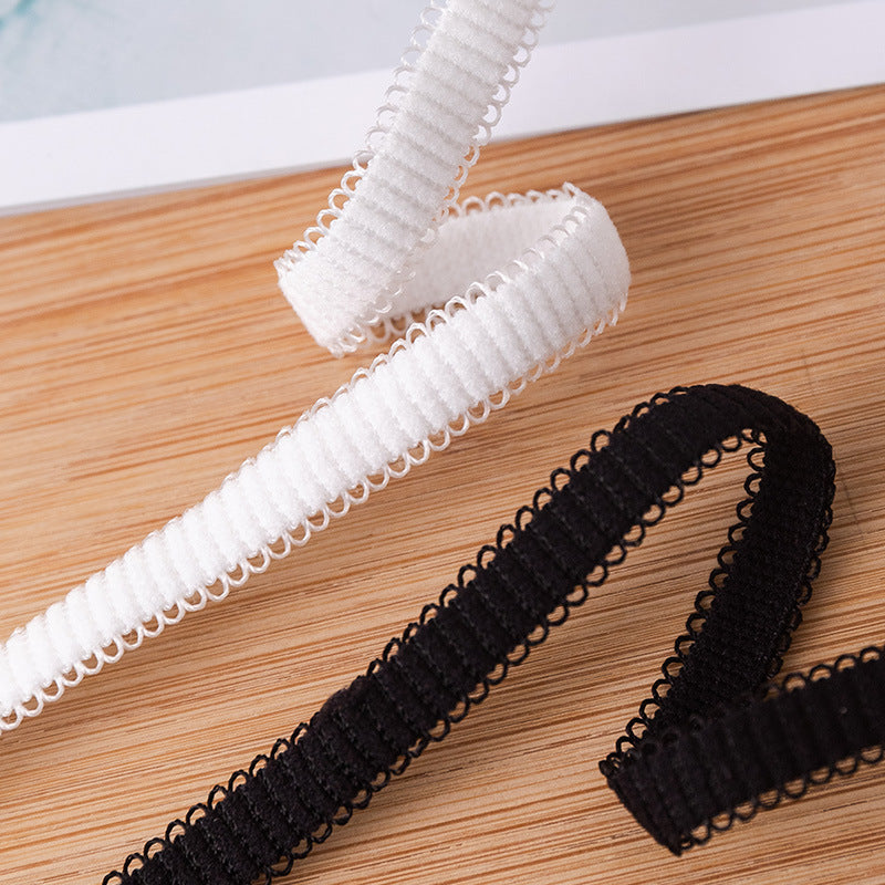 FREEDOMBEAUTY | Manufacturer supplies 1.0cm knitted white threaded rope with spot nylon elastic skin centipede bud elastic band