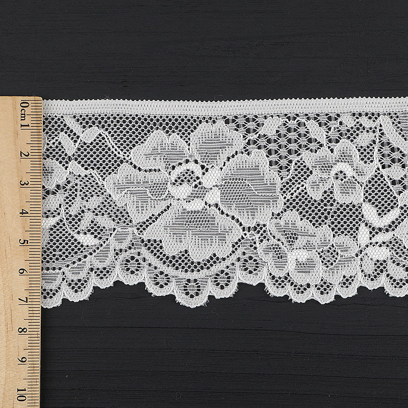 FREEDOMBEAUTY | [stretch] 5.5cm elastic lace, unilateral hollow lace, small fresh home textile clothing lace accessories