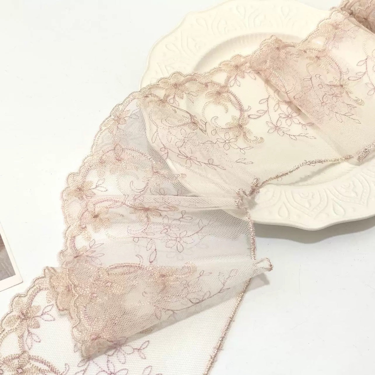 FREEDOMBEAUTY | Spot exquisite vine embroidery mesh lace accessories decorative fabric design clothing DIY