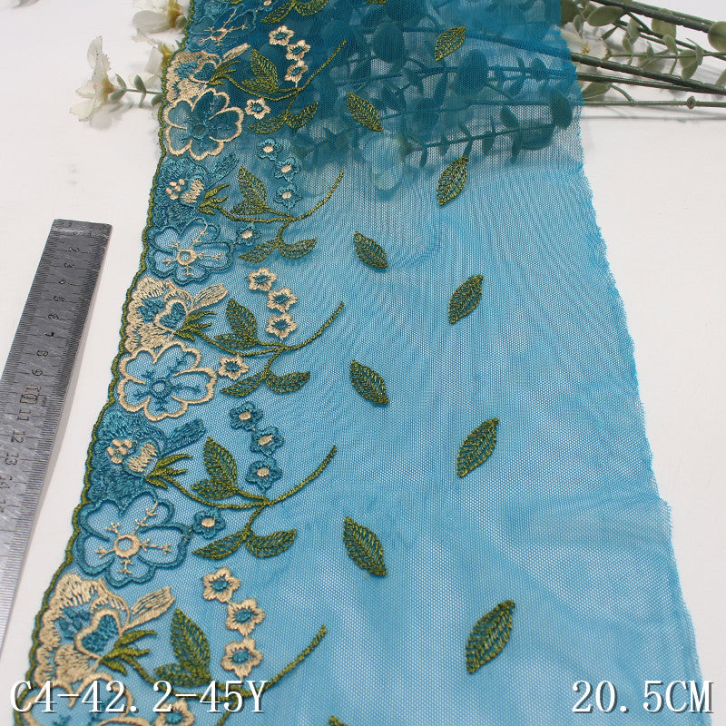 FREEDOMBEAUTY | Fresh and elegant flower soft mesh embroidery lace, garden clothing handmade lace accessories